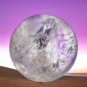 Amethyst Crystal Marble Sphere Meditation Stone